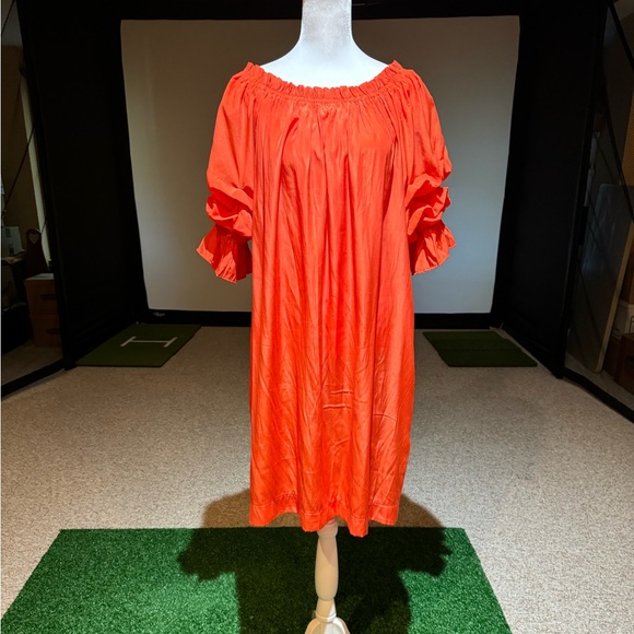 Mersea Tulum Women’s Dress In Sunset Coral/ Orange Size Medium - Picture 8 of 15